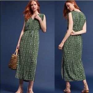 Porridge x Anthropologie Green Vanya Maxi Dress, Size Small
